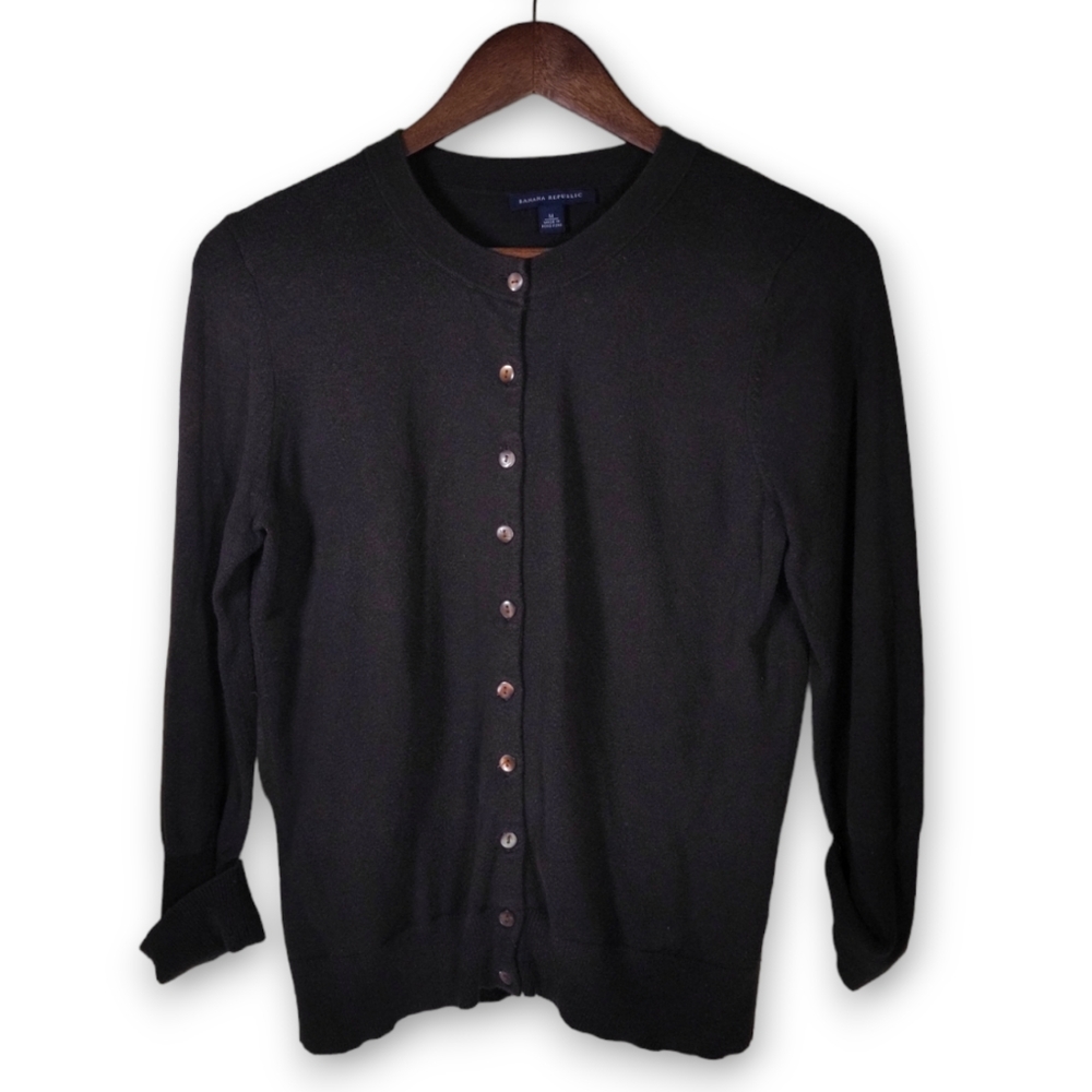Banana Republic Brown Cashmere Blend Button Down Cardigan